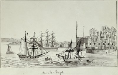 The Battery and Port of New York, 1831 by Gustave de Beaumont